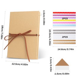 DesertBoy Fotoalbum zum Selbstgestalten, Fotobuch zum Einkleben, Fotoalbum zum Einkleben, Fotoalbum als Geburtstagsgeschenk, DIY Scrapbook Fotobuch mit Fotoecken, für Geburtstag,Hochzeit(12,5 x 18 cm)