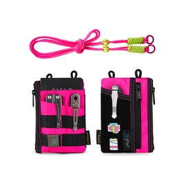 VIPERADE VE18R EDC Pocket Pouch with Strap, 4 EDC Pockets with 2 Zipper Pockets, Pocket Ogranizer for Men, Small EDC Sling Organizer Bag, Slim EDC Wallet Multitool Pocket Pouch