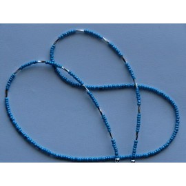 Handmade TURQUOISE SILVER FLOWERS EYEGLASS CHAIN SUNGLASSES HOLDER + LOBSTER CLASPS