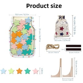 Ljxyloog Stars Reward Jar, DIY,Potty Training Reward Jar, Chore Chart, Magnetic Bulletin Board, Positive Behavior Chart for Classroom (Star)