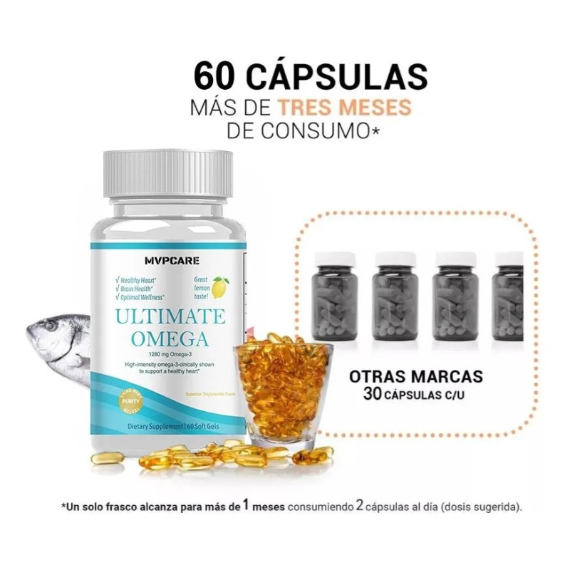 Natural Ultimate Omega 3 Capsulas Nordic Sabor Limn Mvpcare Limn