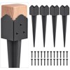 Insaga Decorative 4x4 Post Base Spike, Heavy Duty Fence Post