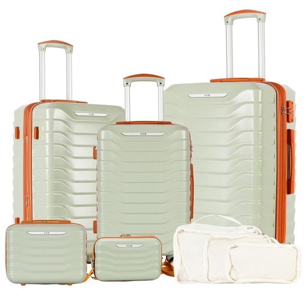 UUH Expandable Luggage set with TSA Locks, suitcase for travel,