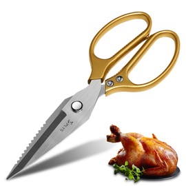 Plys Kitchen Scissors Stainless Steel Cooking Scissors for Kitchen: Heavy Duty All-Purpose Scissors Sharp Poultry Scissors for Chicken, Poultry, Fish, Meat, Herbs