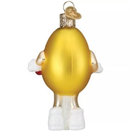 Old World Christmas Glass Ornament, M&M'S Yellow Love You (with OWC Gift Box)
