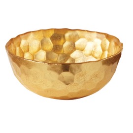 Elegance Odessa Gold Glass Bowl, 6-Inch