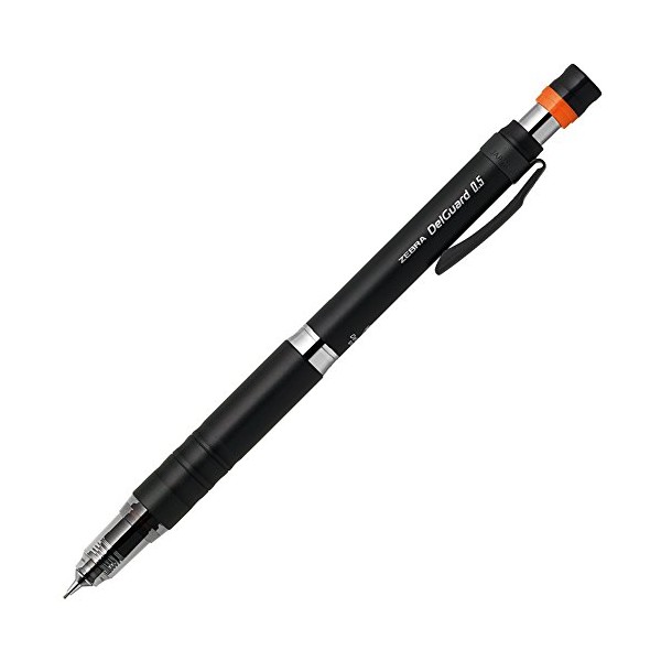 Zebra Mechanical Pencil Delguard Type Lx 0.5mm, Black Body (P-MA86-BK)