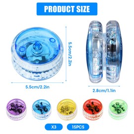 SKIKHN Pack of 15 LED Light YoYo, Plastic Responsive Yoyo, JoJo Luminous for Beginners and Children, Reactive Ball Bearing JoJo for Birthday Party, Guest Gift, Party Bag, Classroom Prices