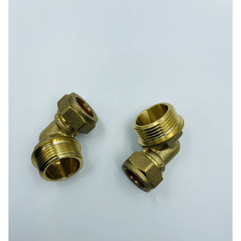 UKDD® 15mm Compression by 3/4" BSP Brass Male Iron Elbow