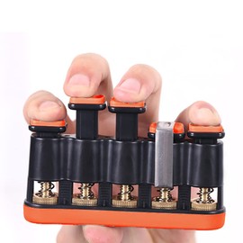 Alnicov Finger Strengthener,Guitar Beginner Exercier,Hand Grip Strength Trainer for Guitar,Piano,Trigger Finger Training(Orange)