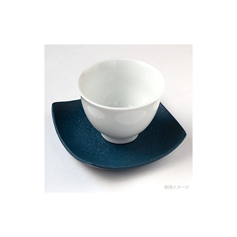 Ceramic Tea Holder (Square, Deep Indigo) W 3.5 x H