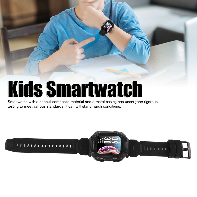 Kids Fitness Tracker Watch Waterproof 380mAh Battery 24 Sports Modes