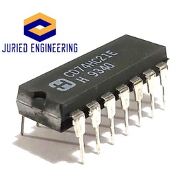 Juried Engineering Harris CD74HC21E CD74HC21 74HC21 7421 High Speed CMOS Logic Dual 4-Input and Gates Breadboard-Friendly IC DIP-14 (1 Piece)