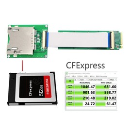 xiwai NGFF M.2 NVMe Câble d'Extension de Carte Mère vers CF Express M2 M-Key Pour CFE Type-B Support Card Mémoire R5 Z6 Z7