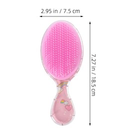 Baluue Cepillo Desenredante PortáTil Para Niñas, Cepillo Anti Frizz Para Cabello Rizado, Ideal Para Viajes Y Uso Diario, Estilo Divertido