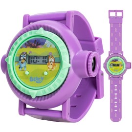Bluey Kids Projection Watch with LCD Display, 10 Fun Bluey Images, Light-Up Projector, Adjustable Plastic Strap, Kid-Friendly Durable Build, Perfect for Young Bluey Fans, Fits Wrist Sizes 5.5" to 8"