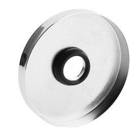 Corla 4" Modern Oversized Shower Arm Flange | Universal Replacement Escutcheon Cover Plate (Chrome)