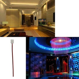 Frypay Pack of 10 2-Pin LED Strip Connector, 8 mm LED Strip Connector Adapter, 2-Pin Connection Cable Connector, for 8 mm Wide SMD 3528 2835 Plain LED Strips, No Soldering