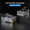 MOGOOD RJ45 Straight Connector, Pack of 10 Cat 6 Unshielded