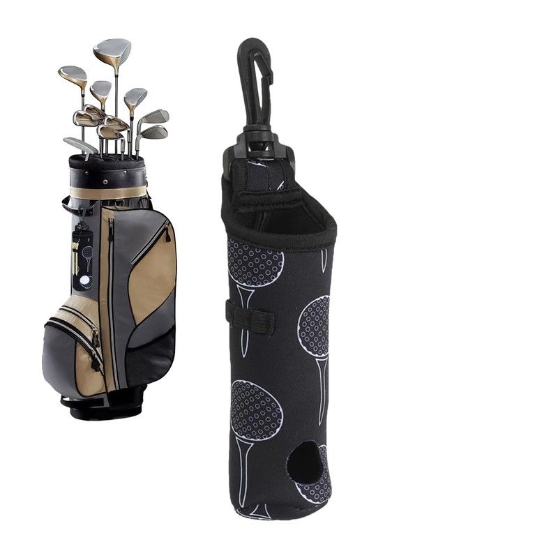 Golf Tee Pouch - Portable Golf Ball Organizer - with