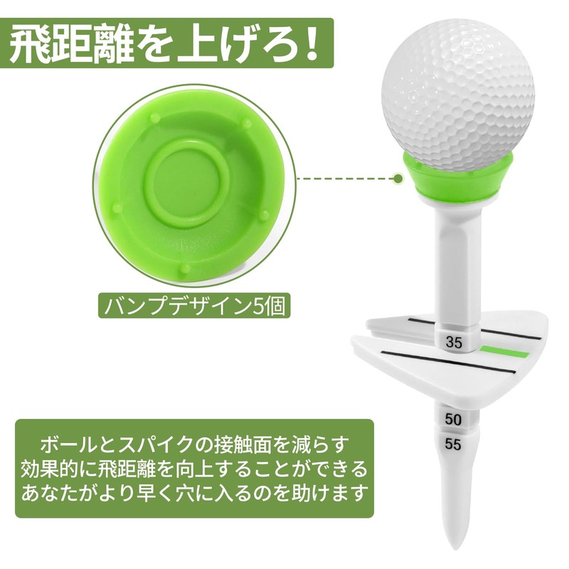 Doyeemei Golf Tee, Adjustable, 5 Levels of Height Adjustment, Set