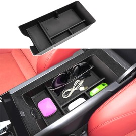 Coleya 2025 2026 Camry Center Console Organizer for Toyota Camry (LE/SE/Nightshade/XLE/XSE), Durable ABS &Anti-Slip Rubber Console Tray Insert 2026 Camry Accessories