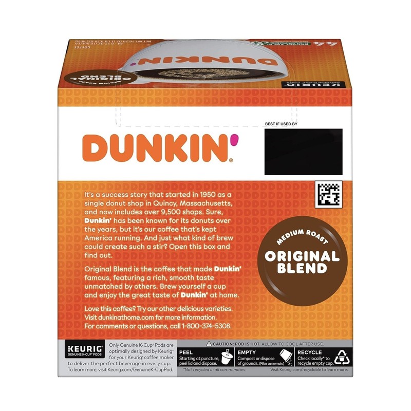 Dunkin' Donuts 176 Count Dunkin Donuts Original Blend K-Cups Medium