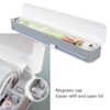 Plastic Wrap Dispenser Adjustable Refillable Wall Mounted Suction Cup Food
