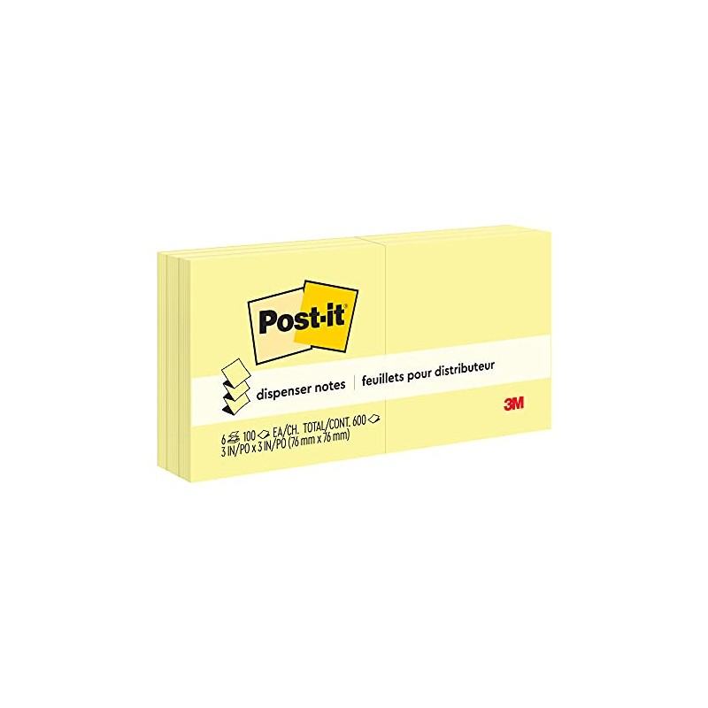 Post-it Notes Pop-up Sticky Notes, 3" x 3", 6 Pads,