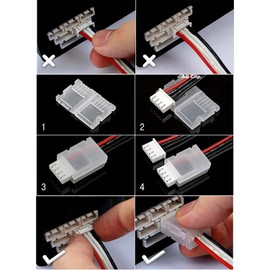 HAJXZH 6Pcs AB Clip Buckle Balance Lead Wire Head Protector Plug Savers Be Applicable Protection 2S (7.4V) Lipo Battery Cable Connector