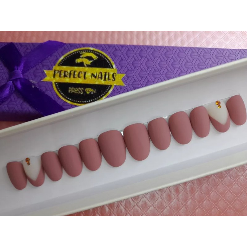 Perfect Nails Press On Uñas Postizas Press On Cortas