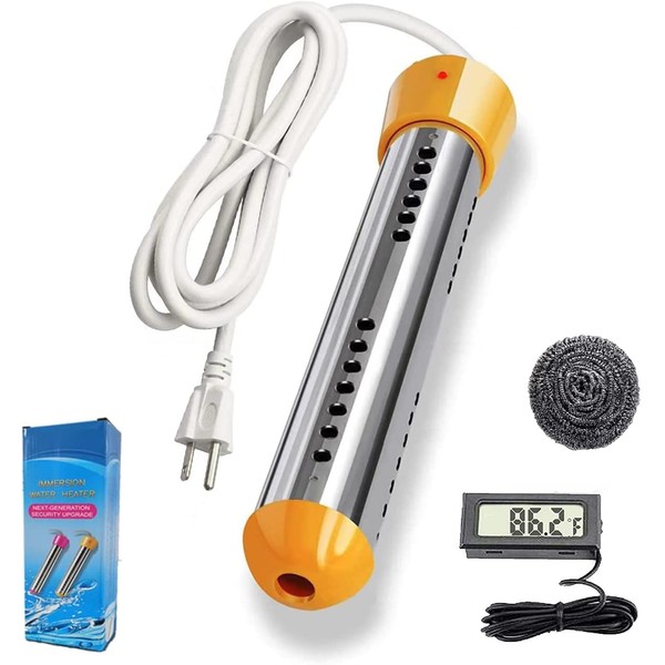 Immersion Water Heater, with 304 Stainless Steel Cover Intelligent Temperature