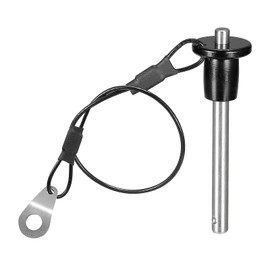 DTGN 6mm x 36mm (DxL) Quick Release Pin Components for Quick Connection, 304 Stainless Steel Grips with Wire, Push Button Ball Lock Pin, Silver Tone