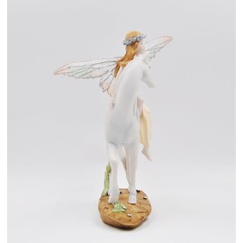 Comfy Hour Butterfly Fairy Riding White Horse Figurine, Collectible for Home Decoration, Fairyland Collection