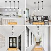 ZSMIHDOH Glass Pendant Lights Kitchen Island 2 Pack, Black Kitchen