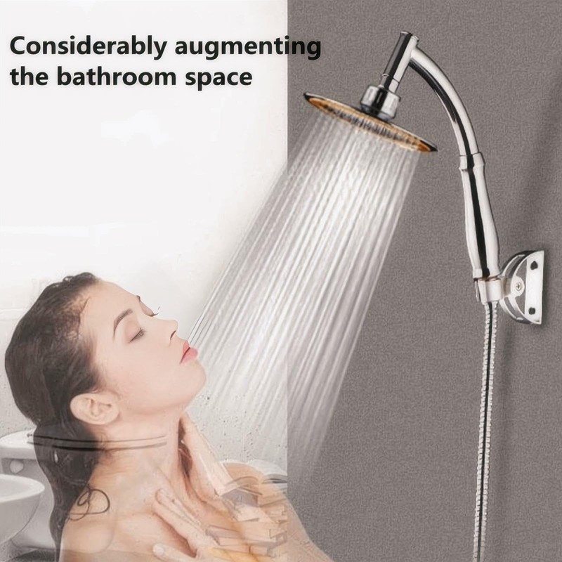 Shower Handheld Extension Arm Universal Connection Showerhead Extender Showerhead Extender