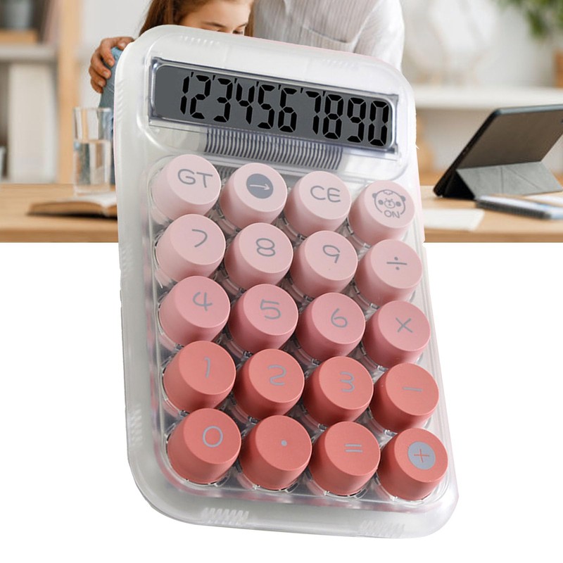 Cute Calculator with Transparent Gradient Appearance Easy to Read Screen