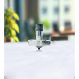 Star Quick Links Premium Polished Spinning Top with 3 mm Stainless Steel Ball Tip High Performance Metal Top Spinner (Long Stem Spinning Top, Aluminium)