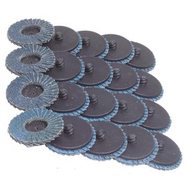 Canadian Tool and Supply (20-Pack) 2-Inch #60 Grit Zirconia Alumina Flap Discs for Roloc Quick Change Holders (20xFD-2R-Z#60)