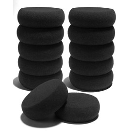 QUJUFIND Round Sponges 12pcs 2.96inch Painting Sponges Synthetic Artist Sponges Watercolors Sponges for Art Craft (Black)