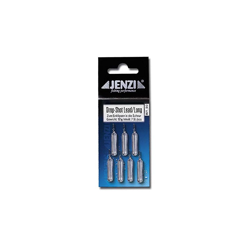 JENZI Drop-Shot Blei long mit Spezial-Wirbel SB-Verpackt Anzahl 7 12,0