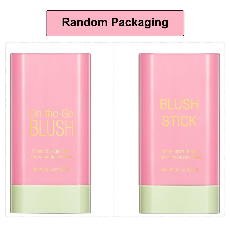 Multi-Use Makeup Blush Stick,Beauty Solid Moisturizer,Waterproof Natural Nude Makeup,Tinted Solid