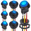 Waterproof Round Rocker Switch, Waterproof Toggle Switch, 6 Pack Toggle