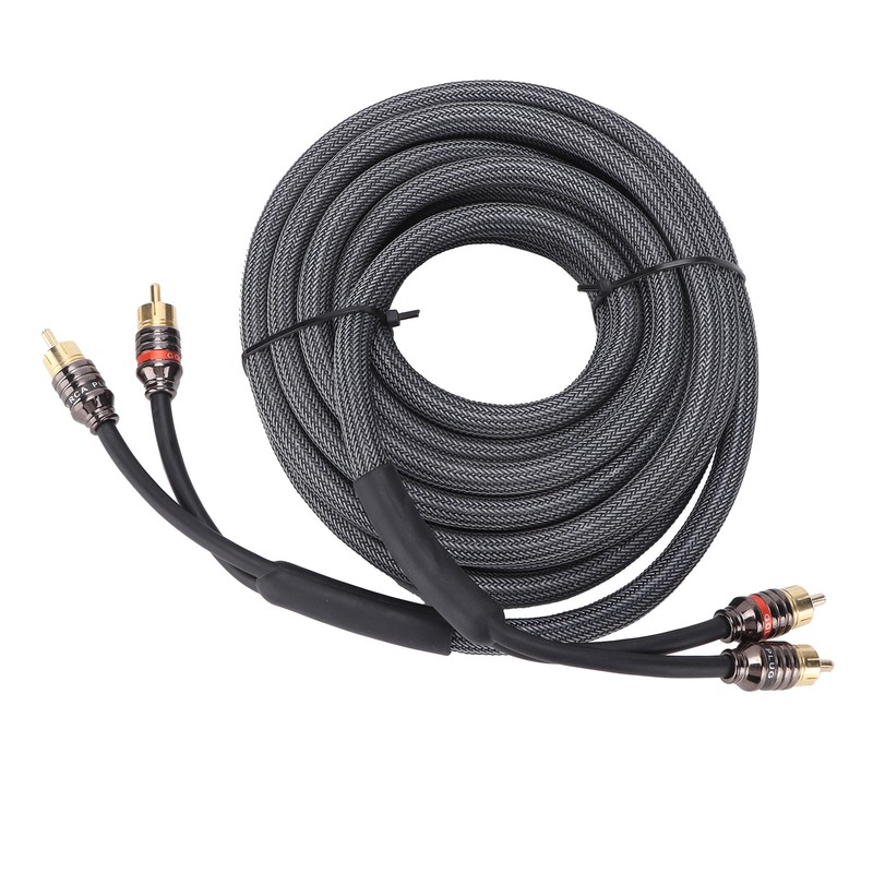Car Audio Signal Cable Adapter 4.5m/180in Black PVC Plastic Layer