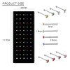 Distinct® 60Pcs/Pack Nose Studs Crystal Rhinestone Bulk Bone Straight Stud