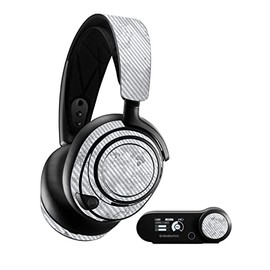 MightySkins Carbon Fiber Skin Compatible with SteelSeries Arctis Nova Pro - Viper Snow | Protective, Durable Textured Carbon Fiber Finish | Easy to Apply, Remove, and Change Styles | Made in The USA