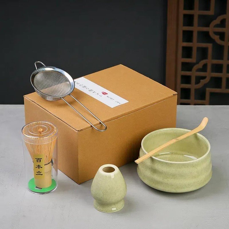 Matcha Set, 6pcs Matcha Kit Set Includes Bowl with Spout