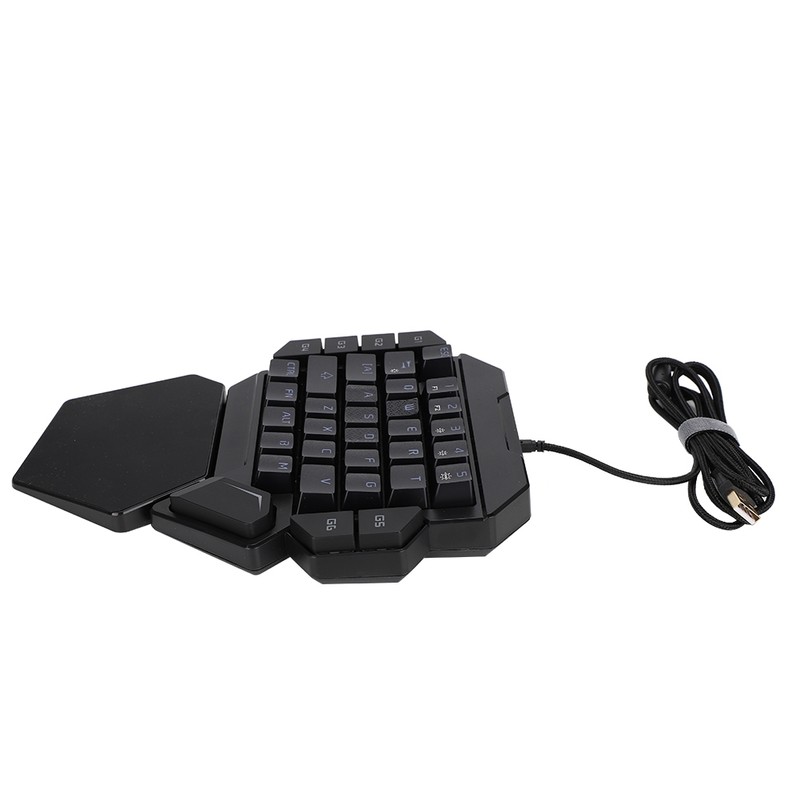 Onehanded Keyboard RGB Blacklight Mechanical Keyboard With Macro Definition Function