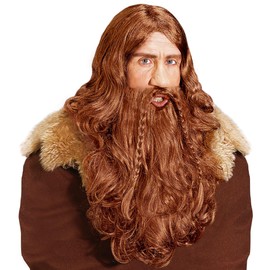 Viking withMaxi Beard Moustache Wig for Hair Accessory Fancy Dress