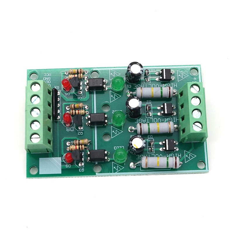 Fasizi 3-Channel Optocoupler Isolation Module, AC 220V Isolated Board Testing